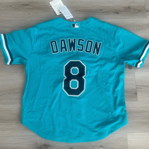 Mitchell & Ness Andre Dawson Teal Florida Marlins 1995 Cooperstown Collection - Picture 9 of 10